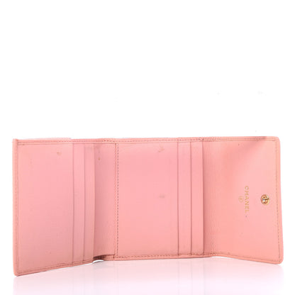 Chanel Grained Calfskin CC Button Compact Wallet Pink 5 of 9