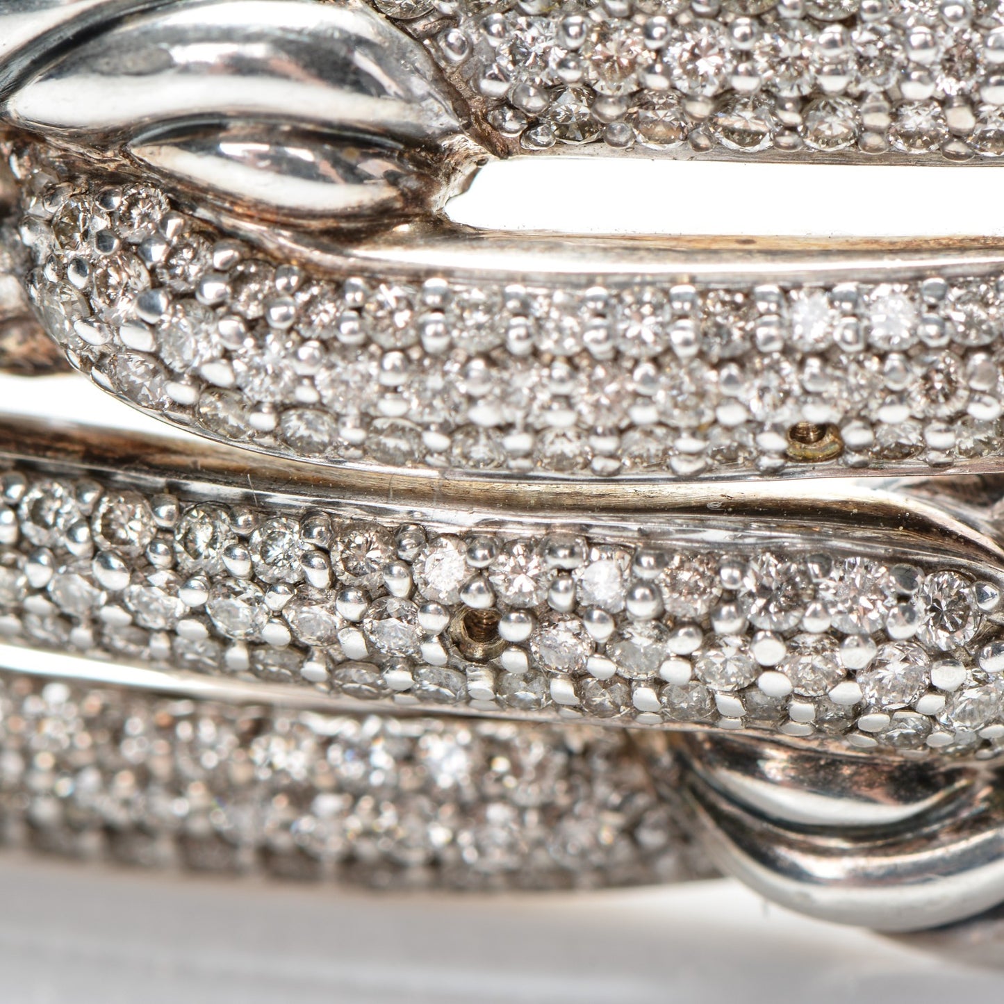 Sterling Silver Diamond Double Loop Labyrinth Bracelet