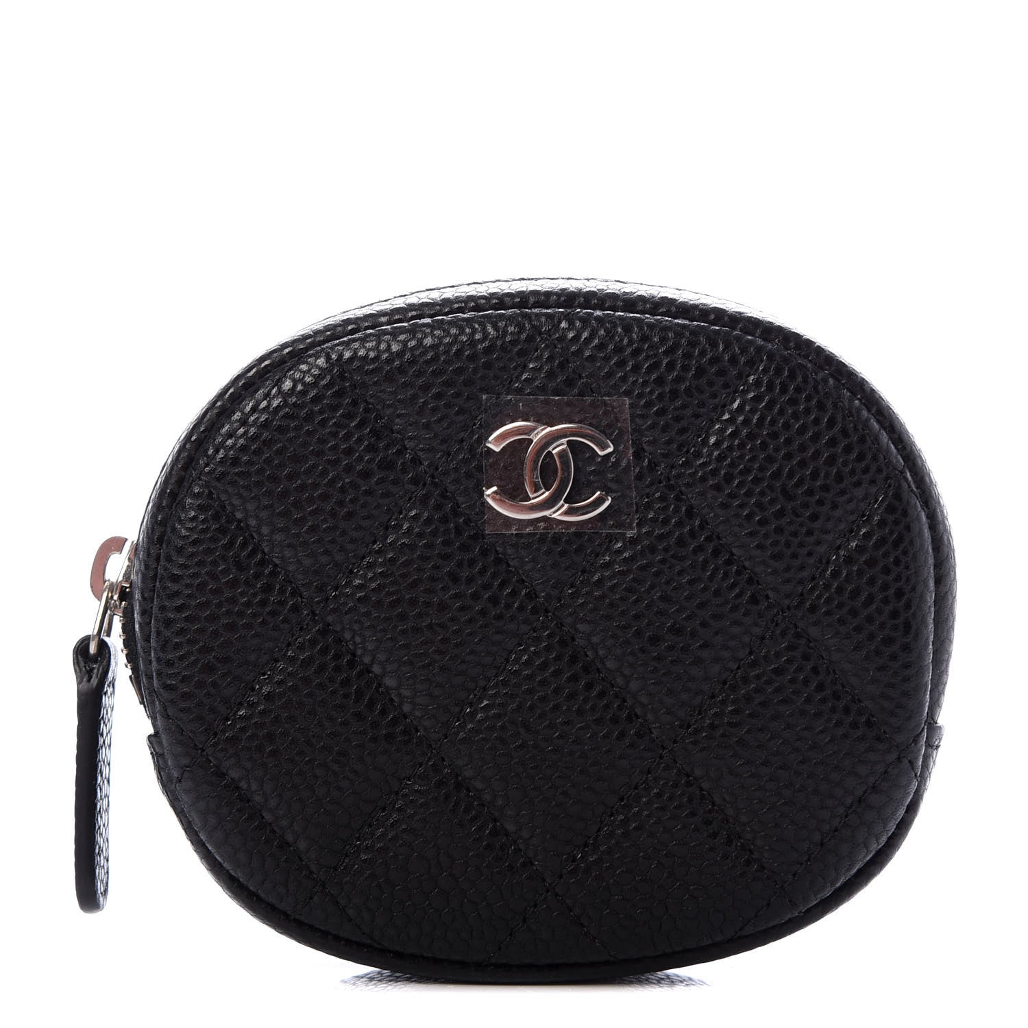 Chanel Caviar Quilted Zip Around Classic Coin Purse Black 1 of 8