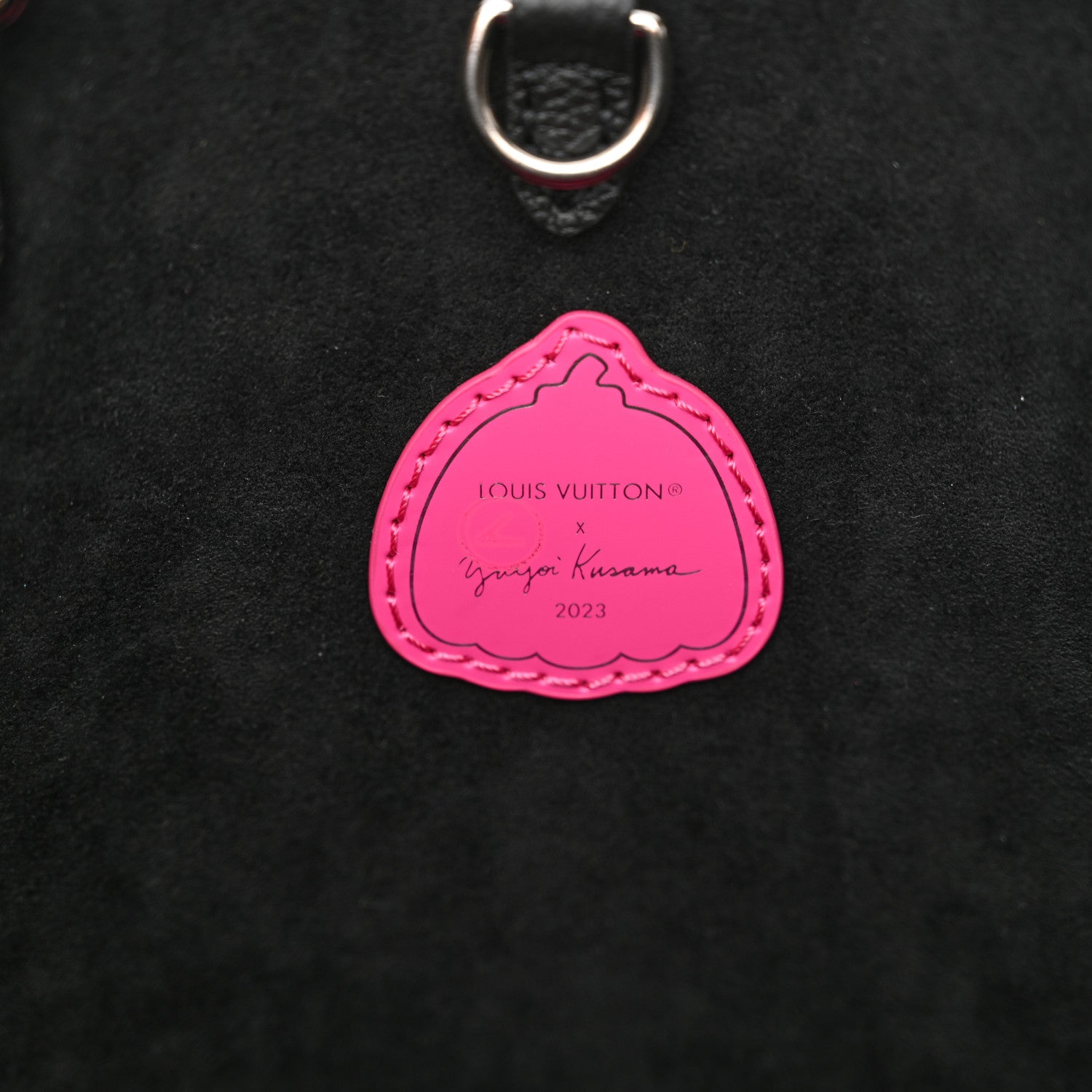Louis Vuitton LV X YK Empreinte Monogram Giant Onthego MM Black Fuchsia 6 of 9