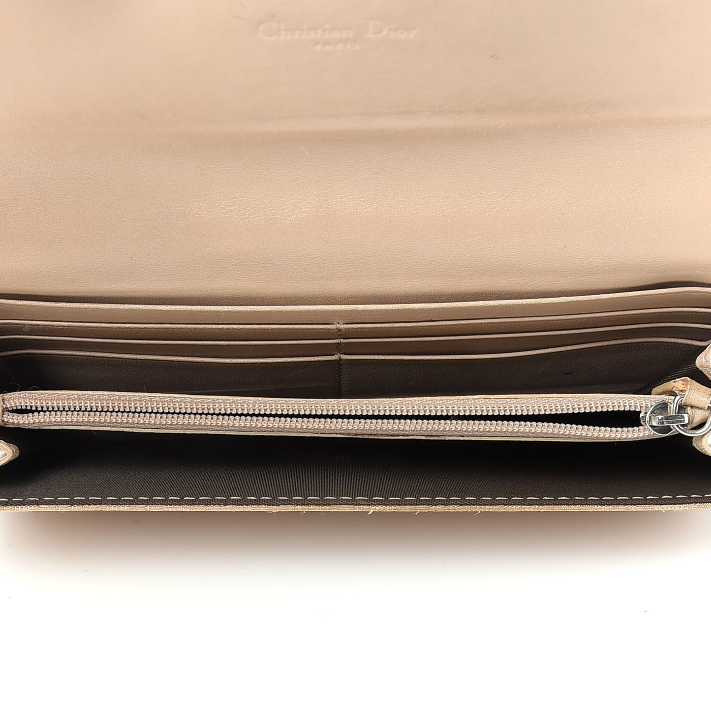 Monogram Flap Wallet Beige