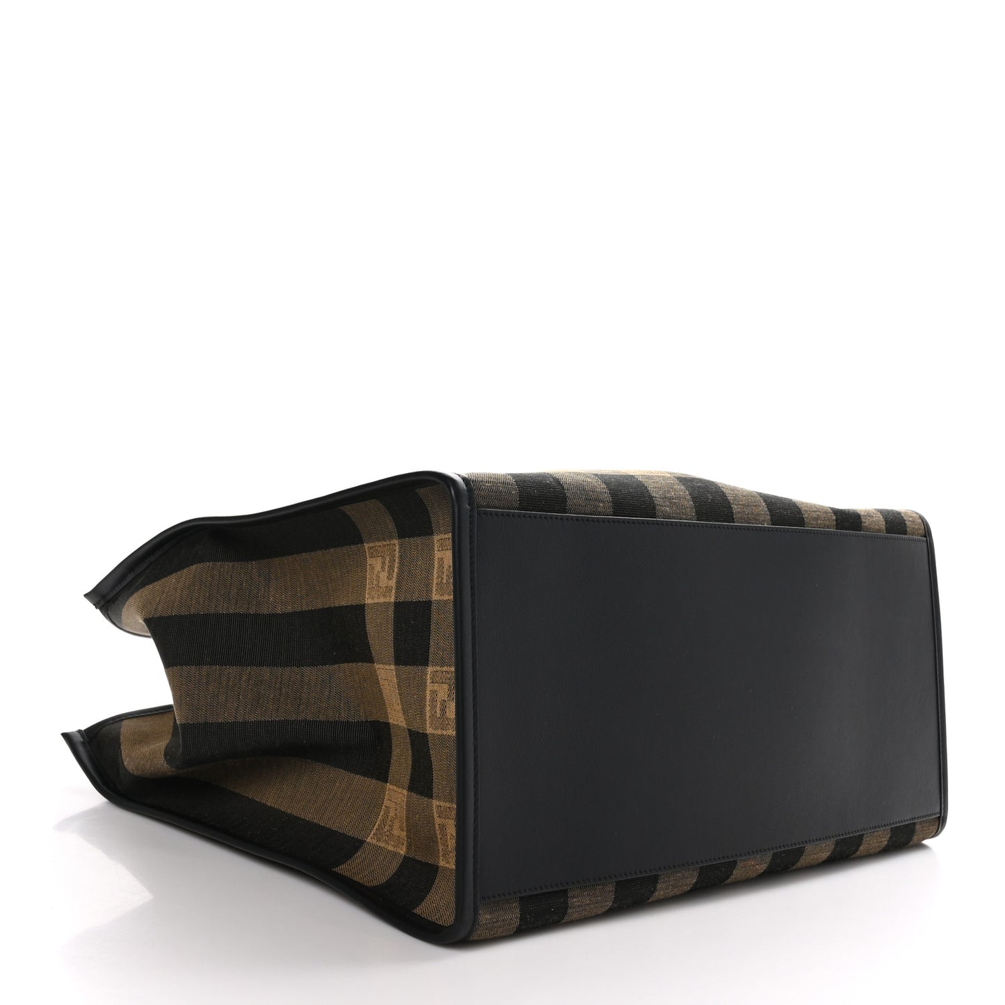 Fabric Jacquard Vitello Seta Plexiglass Pequin Gingham Large Sunshine Shopper Tote Tobacco Moro Black