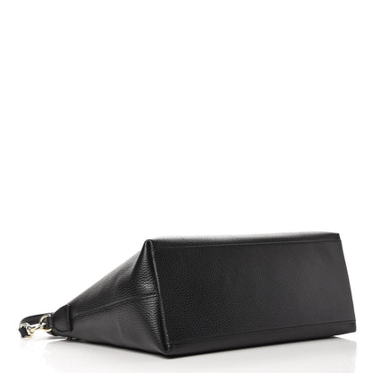 Gucci Dollar Calfskin GG Charm Satchel Black 5 of 10