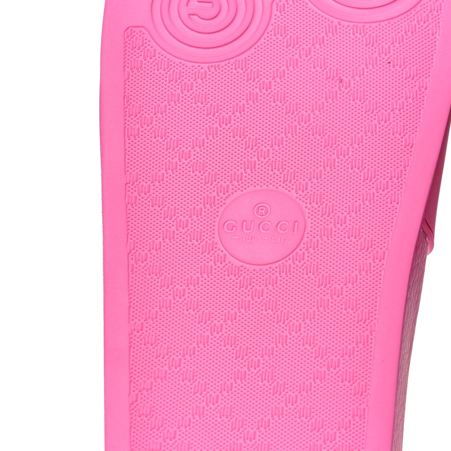 Rubber Womens Logo Slide Sandals 40 Fuchsia