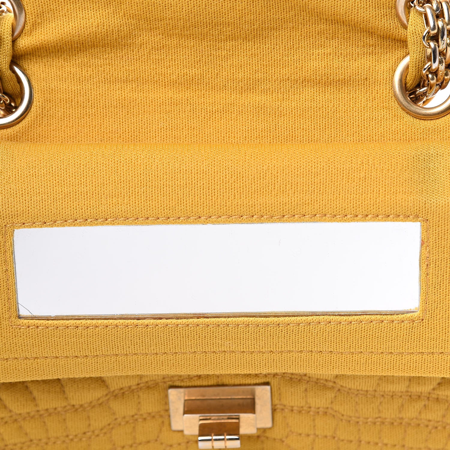 Chanel Jersey Crocodile Reissue Flap Yellow 10 of 12