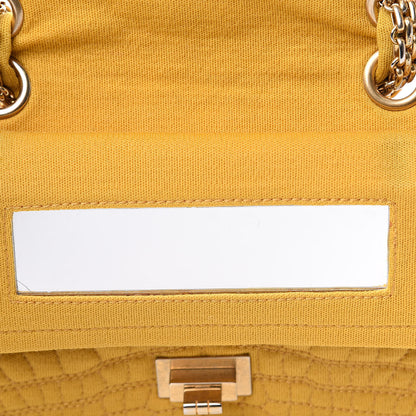 Chanel Jersey Crocodile Reissue Flap Yellow 10 of 12
