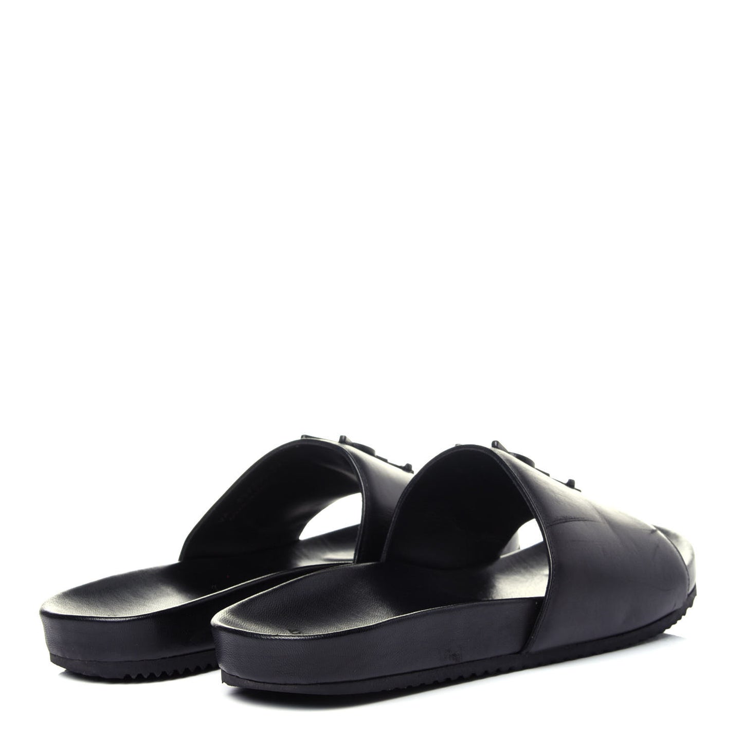 Lambskin Joan Slide Sandals 39.5 Black