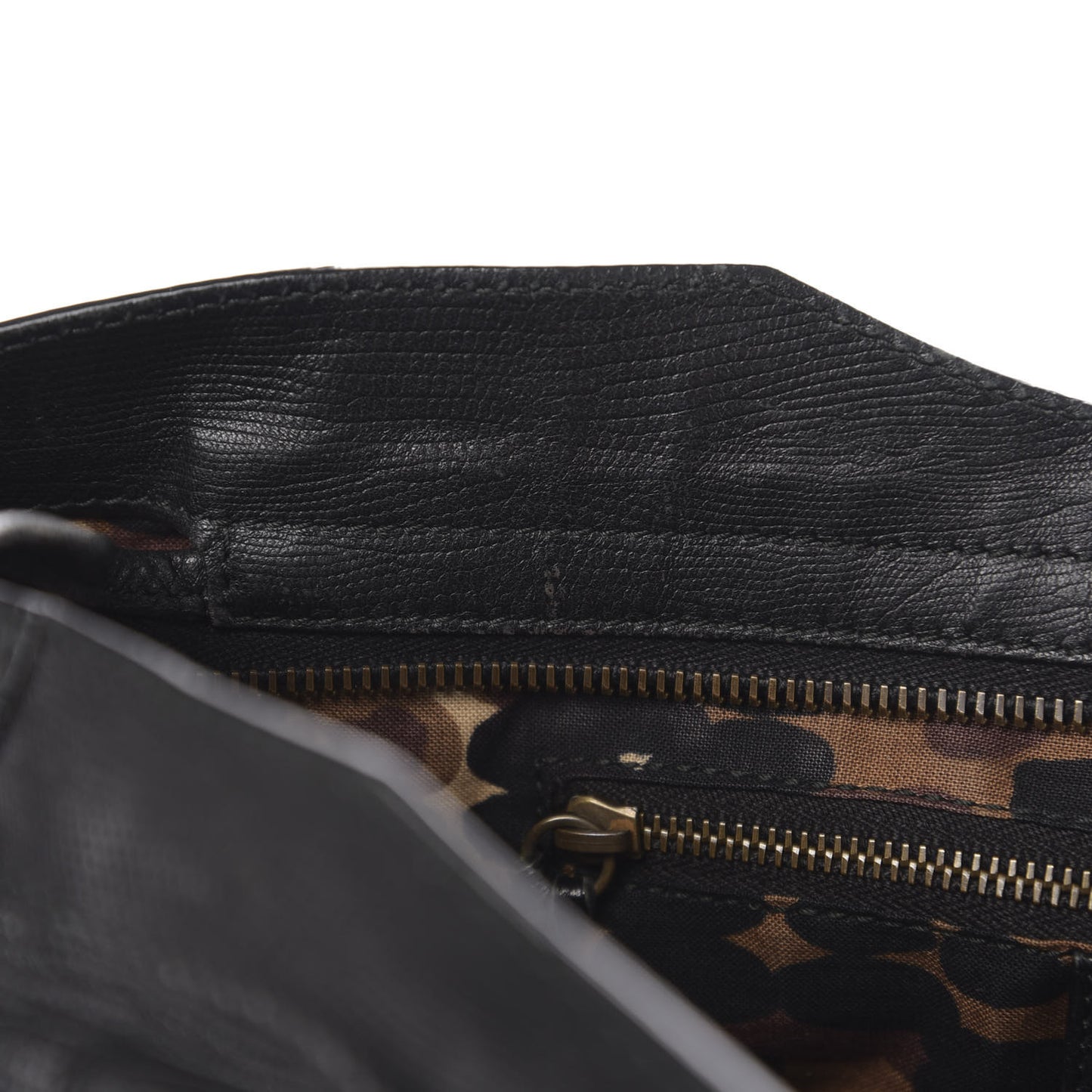 Agneau Lizard Embossed Classic Hardware City Black