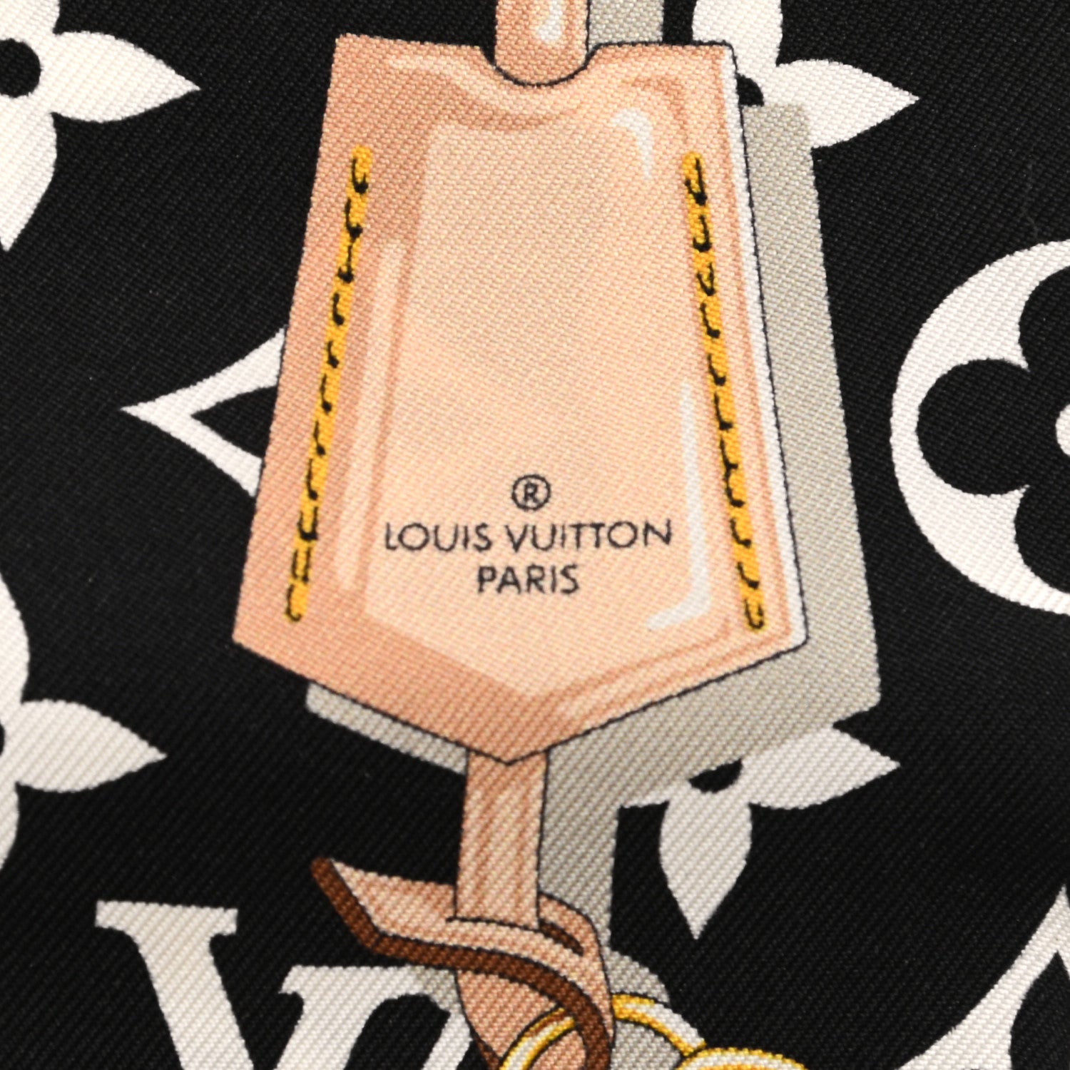 Louis Vuitton Silk Monogram Confidential Bandeau Black 2 of 4