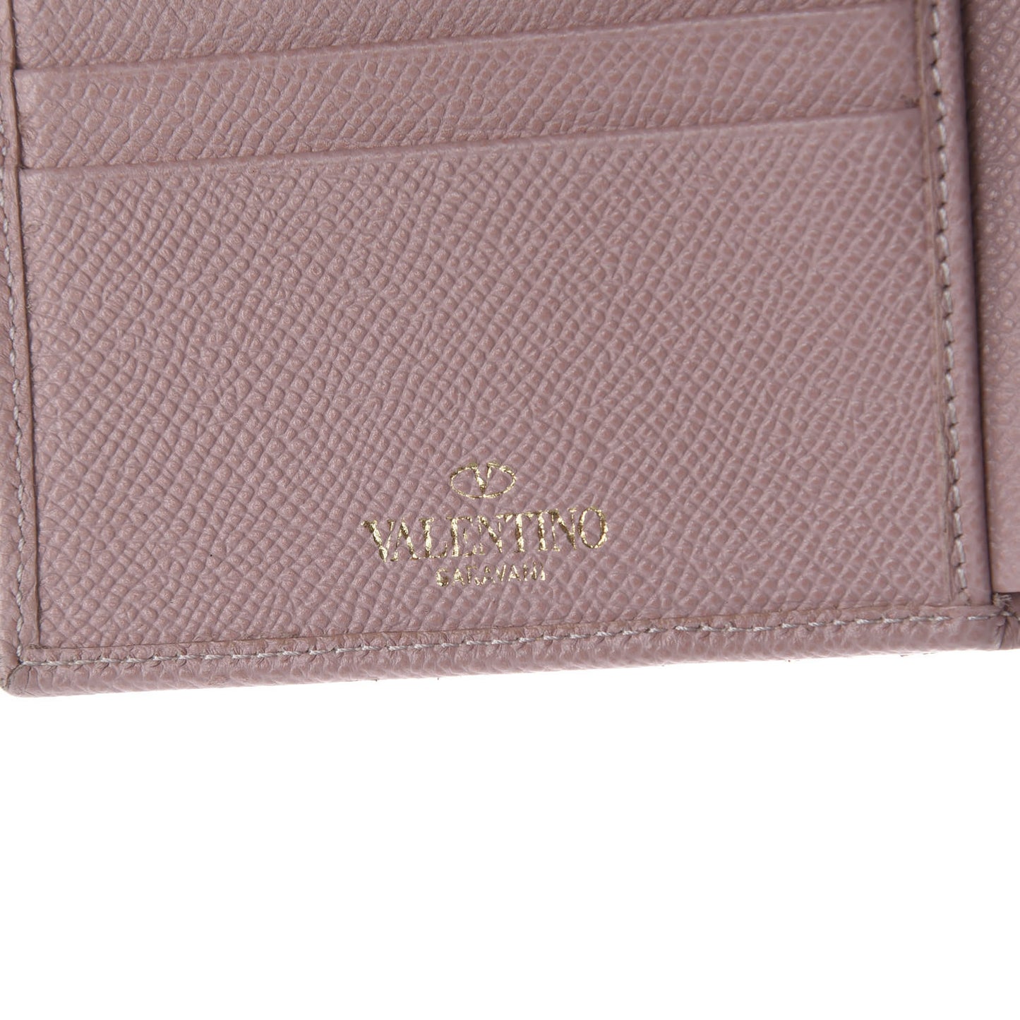 Grained Calfskin Continental Wallet Pink
