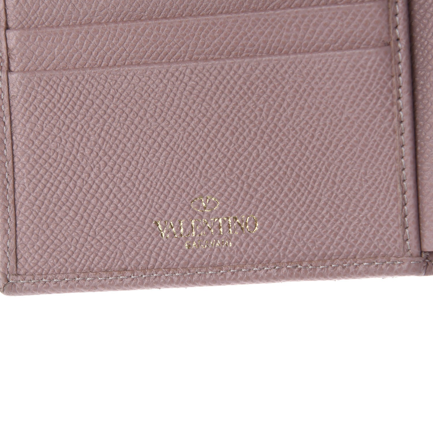 Valentino Garavani Grained Calfskin Continental Wallet Pink 5 of 5