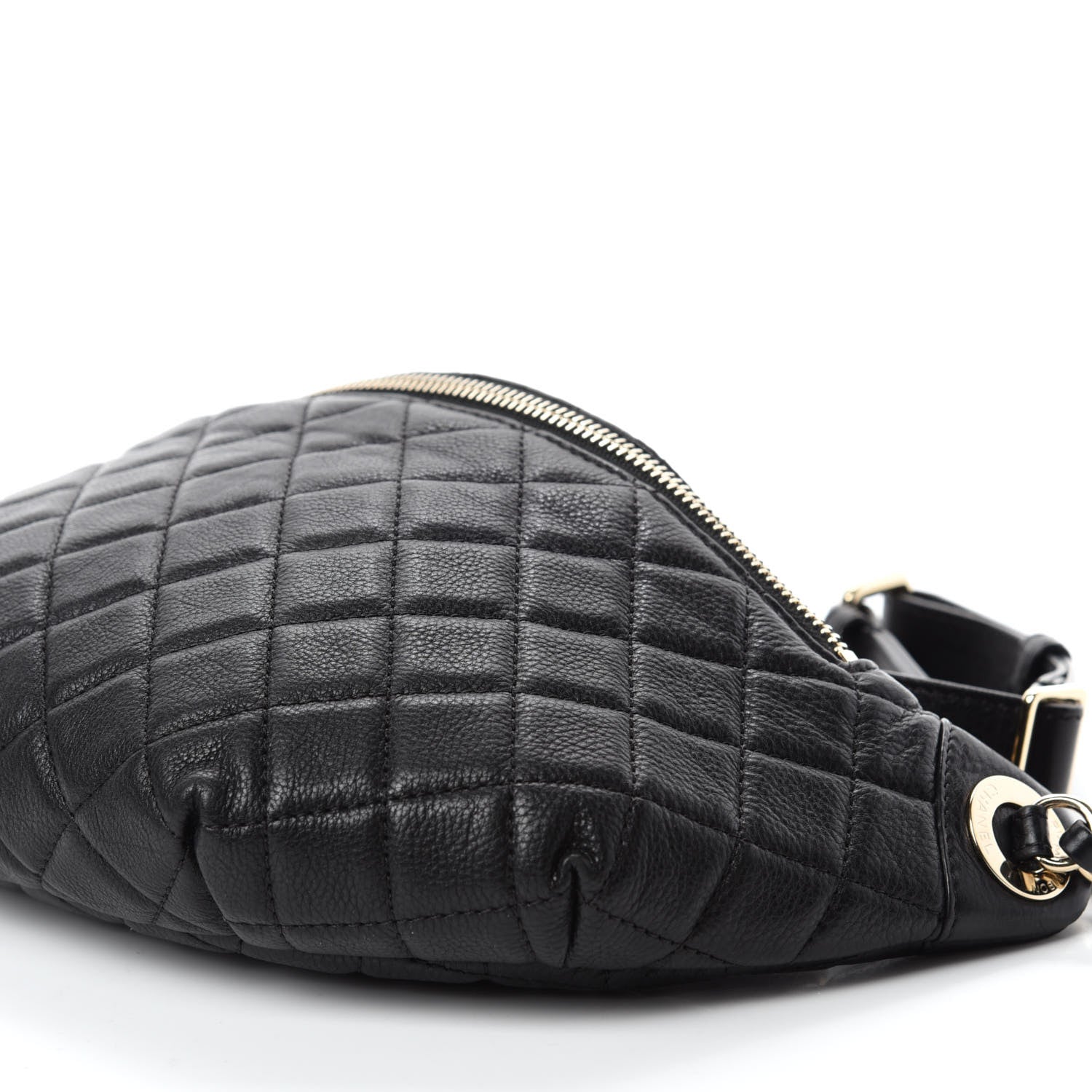Chanel Calfskin Quilted Banane Waist Bag Fanny Pack Black 7 of 10