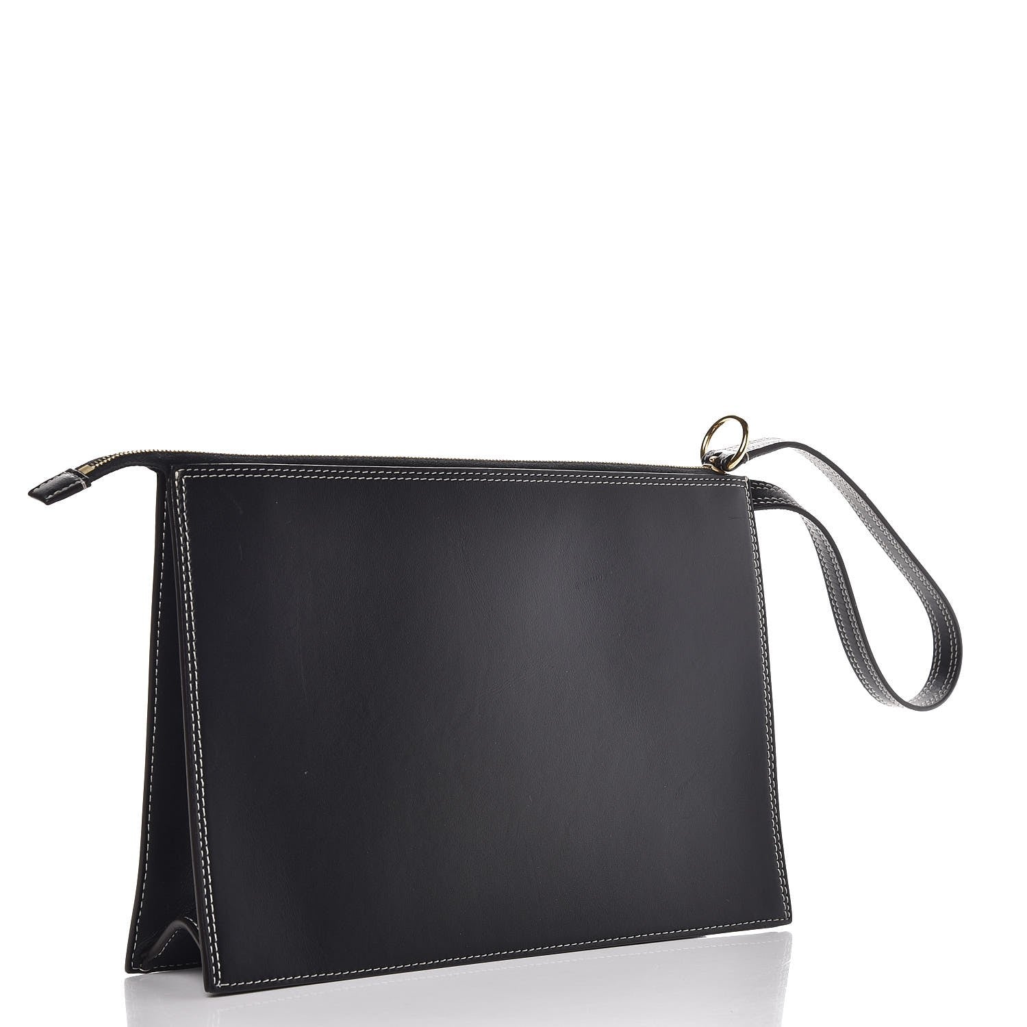 Celine Smooth Calfskin Ring Clutch Black 3 of 9