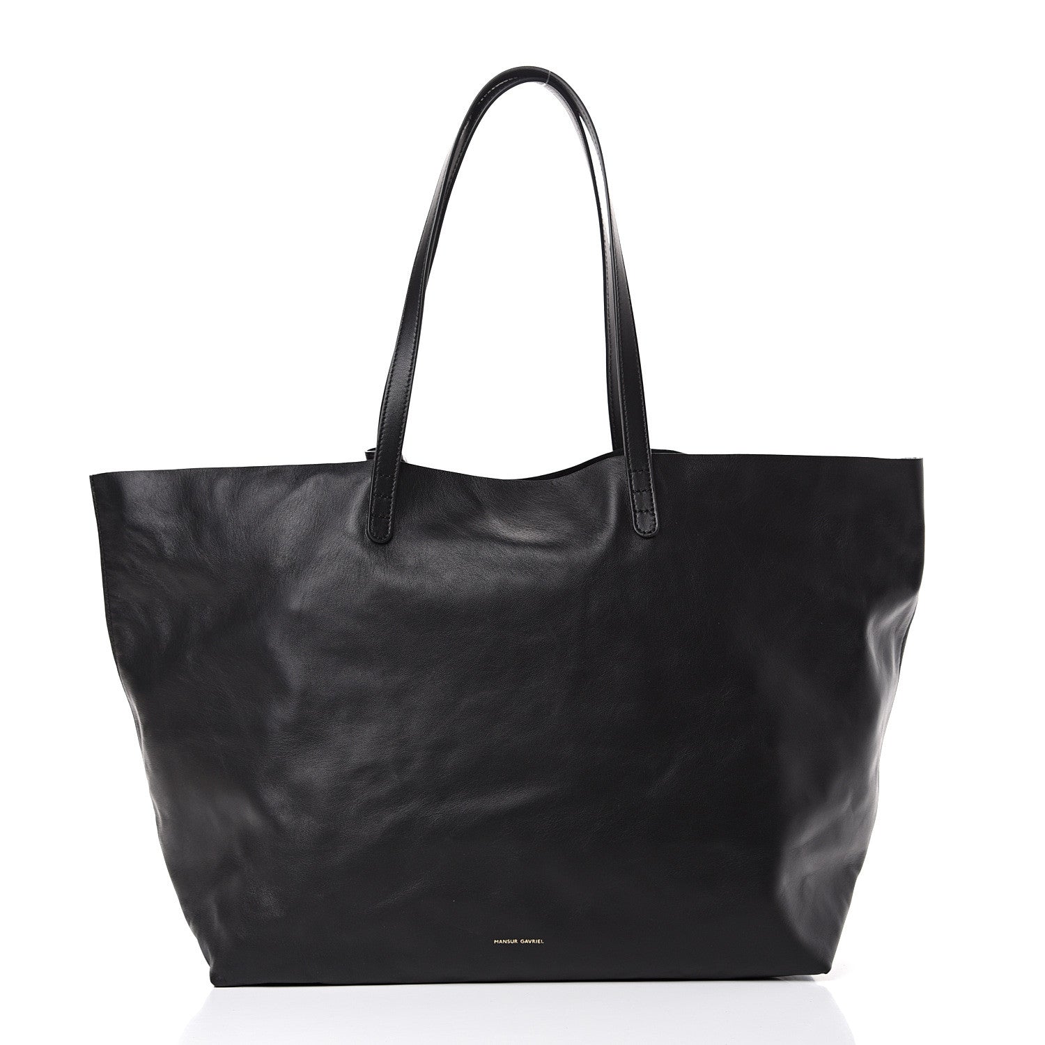 Mansur Gavriel Lambskin Oversized Tote Black 2 of 12