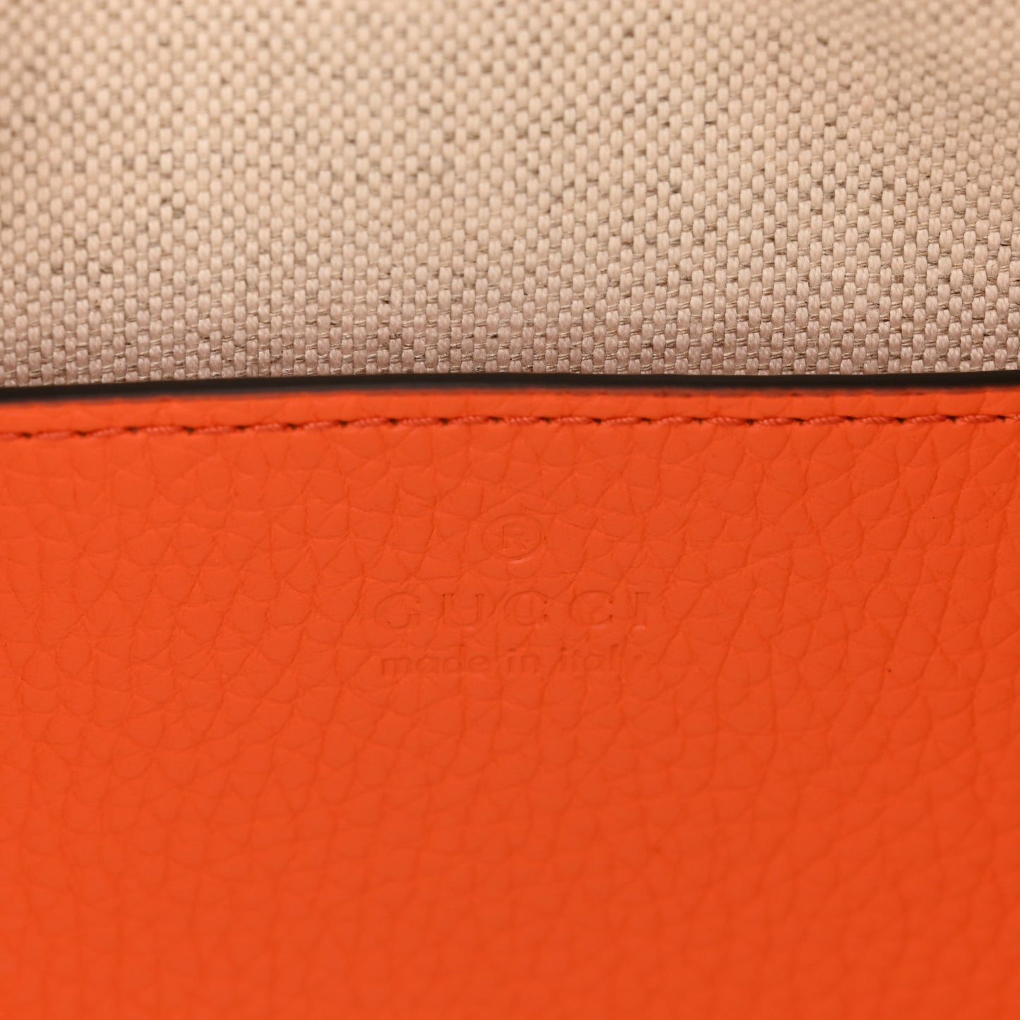 Piuma Calfskin Jumbo GG Embossed Mini Duffle Bag Good Orange