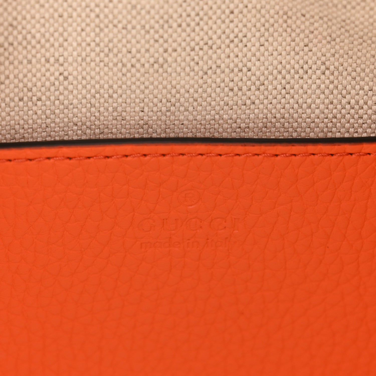 Gucci Piuma Calfskin Jumbo GG Embossed Mini Duffle Bag Good Orange 7 of 9