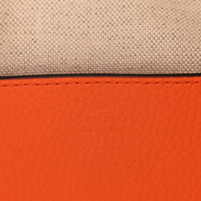 Gucci Piuma Calfskin Jumbo GG Embossed Mini Duffle Bag Good Orange 7 of 9