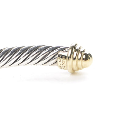 David Yurman Sterling Silver 14K Yellow Gold 5mm Cable Classics Bracelet 4 of 4
