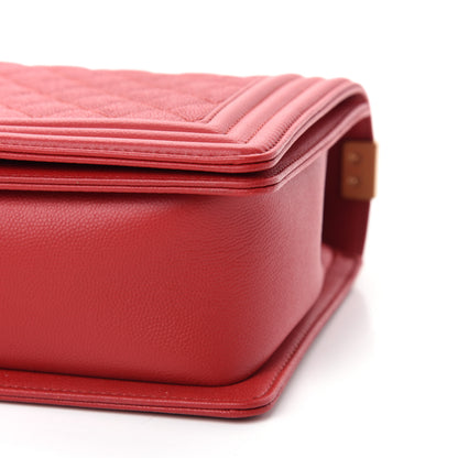 Chanel Caviar Quilted New Medium Boy Flap Dark Red 9 of 10