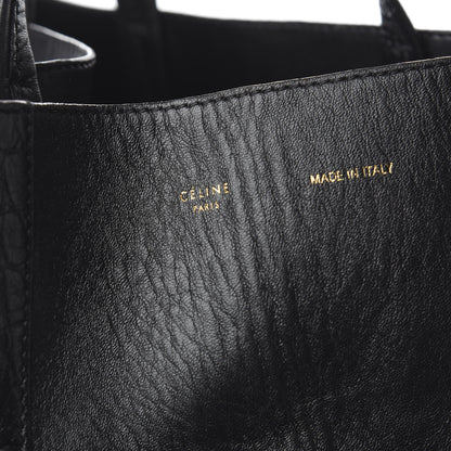 Celine Lambskin Crocodile Embossed Vertical Cabas Black 6 of 12
