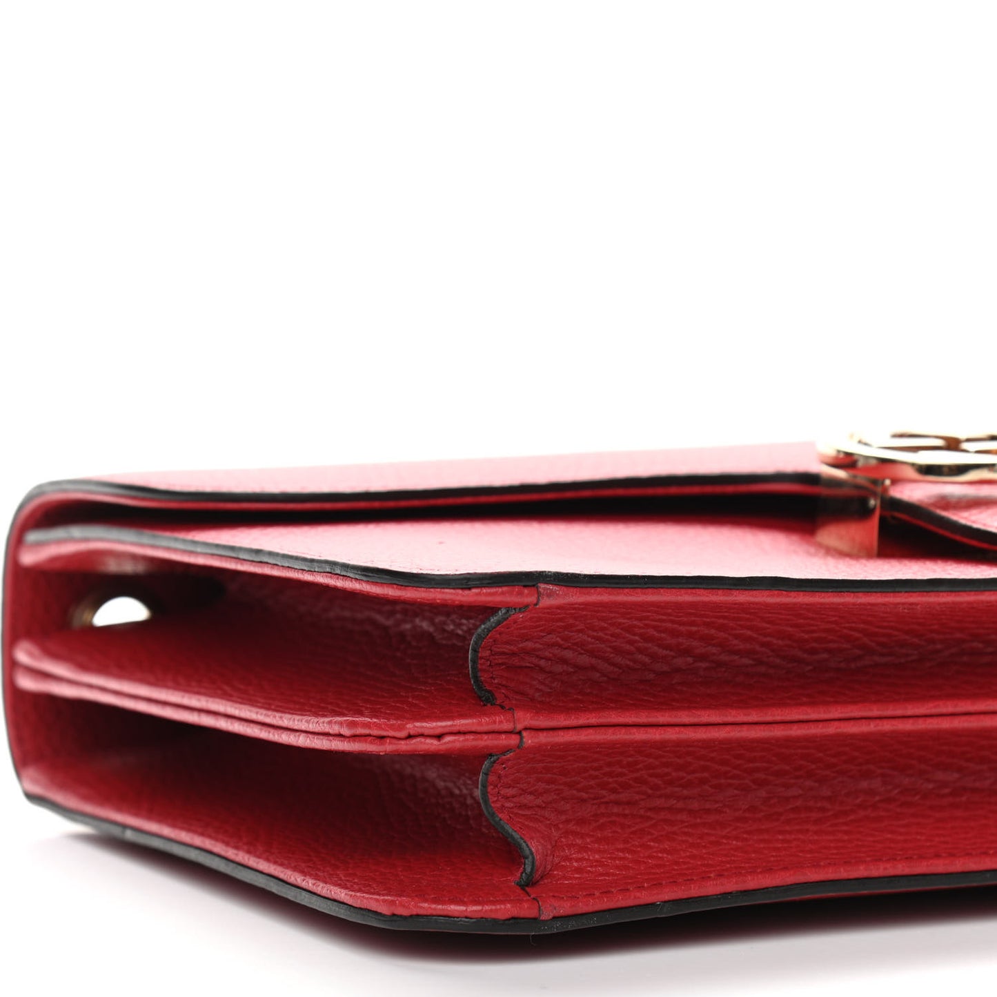 Dollar Calfskin Interlocking G Shoulder Bag Red