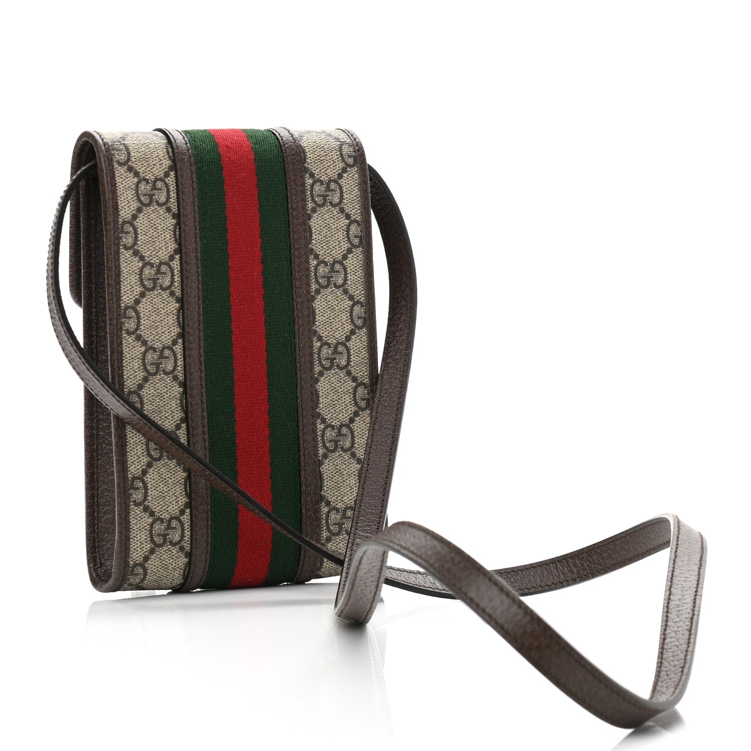 Gucci GG Supreme Monogram Web Mini Ophidia Crossbody Bag Beige New Acero 3 of 10