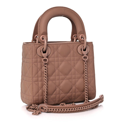 Christian Dior Ultra Matte Calfskin Cannage Mini Lady Dior Light Beige 2 of 11
