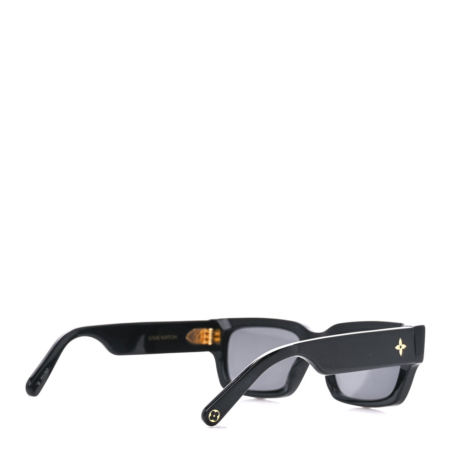 Acetate LV Frame Rectangle Sunglasses Z1722W Black