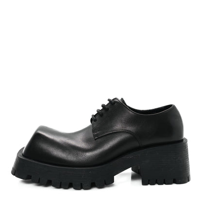 Balenciaga Calfskin Trooper Derby Loafers 38 Black 1 of 10