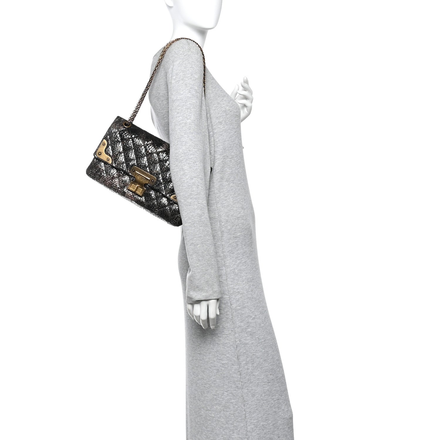 Chanel Metallic Glazed Tweed Quilted 2.55 Paris Shanghai Reissue 226 Flap Multicolor 2 of 11