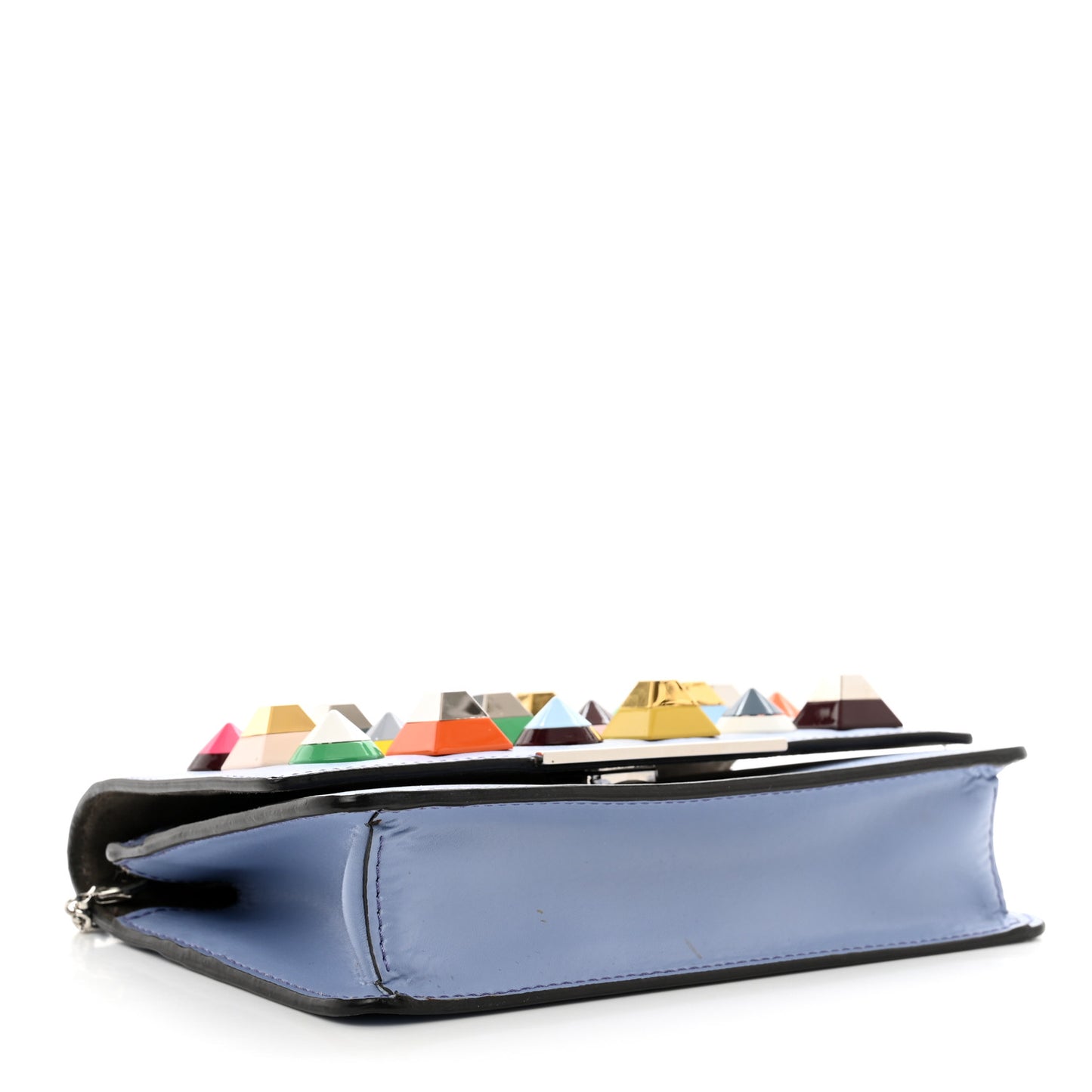 Vitello Dolce Studded Tube Wallet On Chain Ardesia Multicolor
