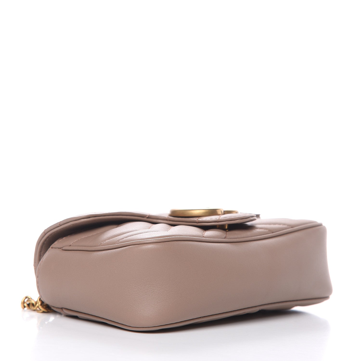 Gucci Calfskin Matelasse Super Mini GG Marmont Shoulder Bag Porcelain Rose 4 of 11