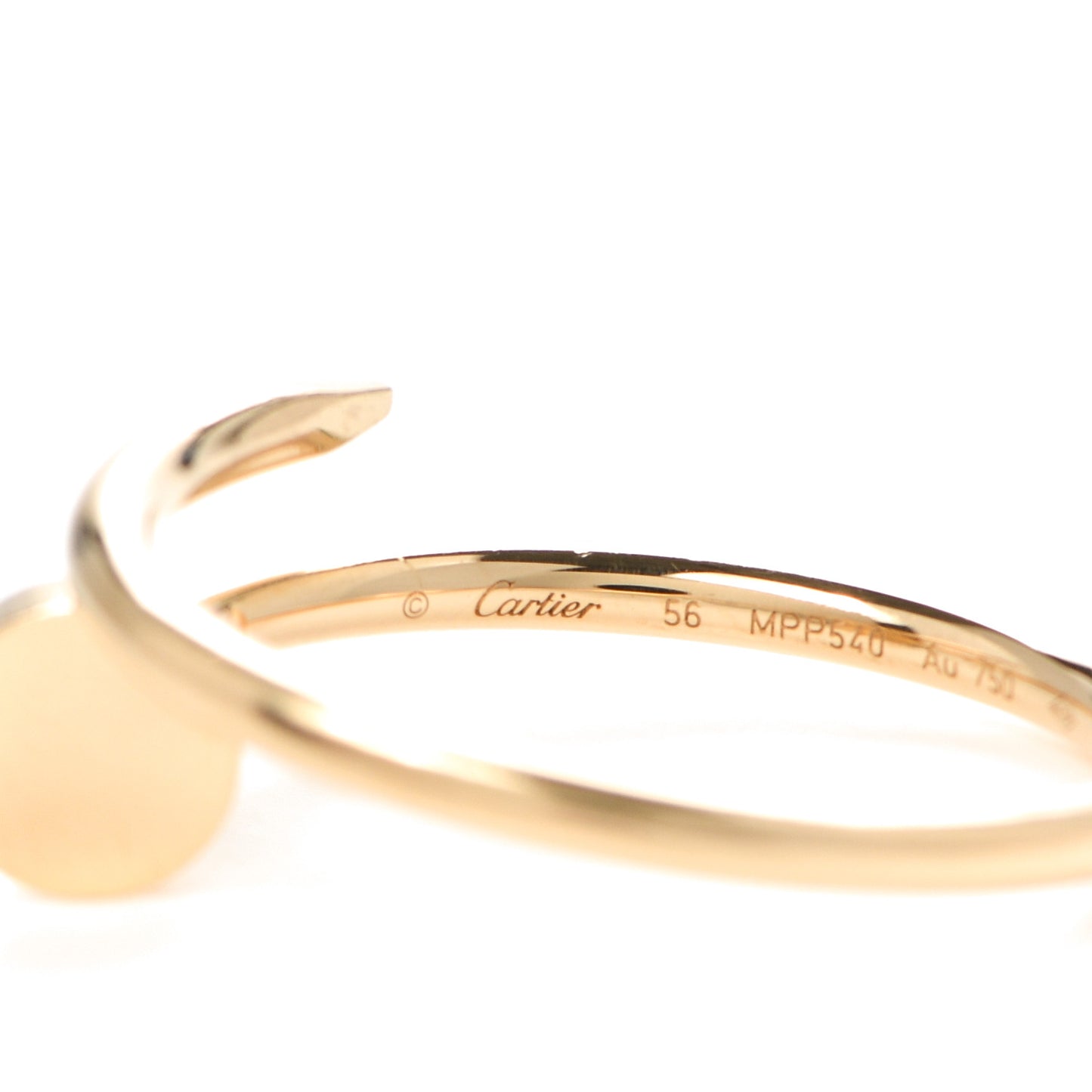 18K Yellow Gold Small Juste Un Clou Ring 56 7.5