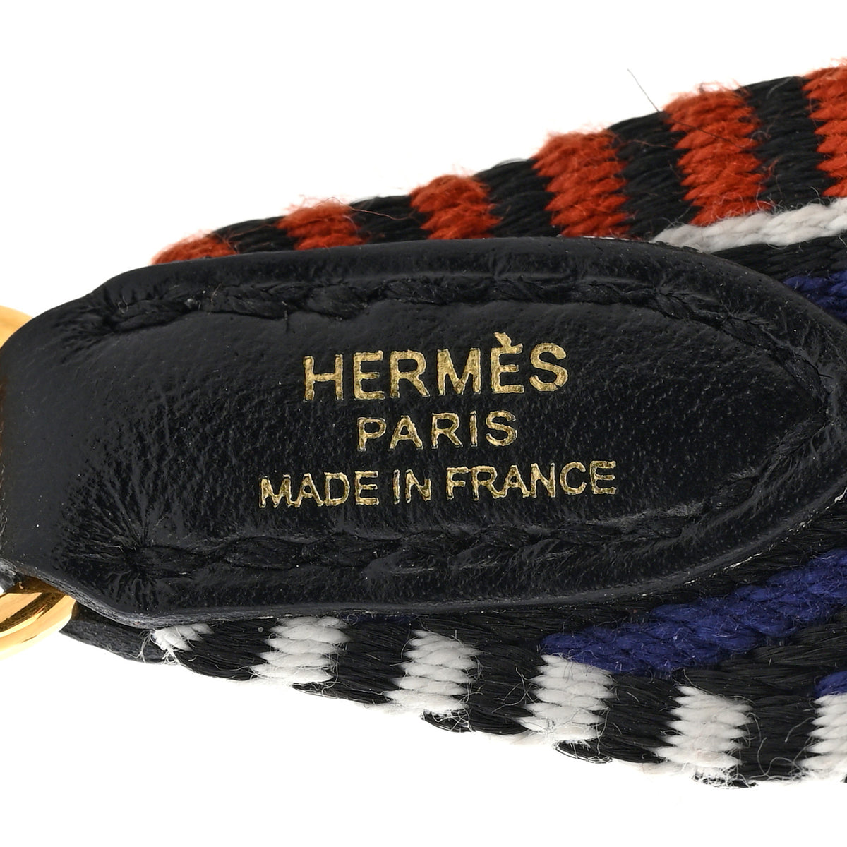 Hermes Toile Swift 25mm Sangle Cavale Shoulder Strap Terre Battue Bleu Indigo Black 3 of 3