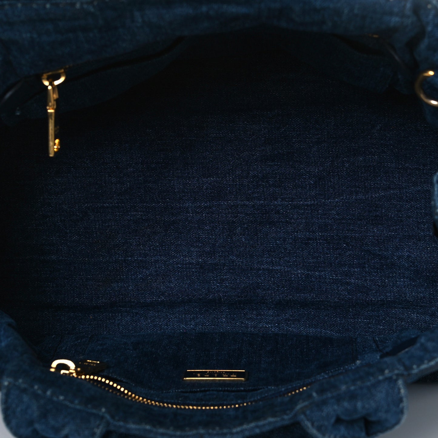 Denim Logo Tote Bleu