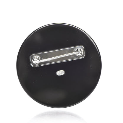 Chanel Glittered Resin Strass Brooch Black Pink 3 of 6