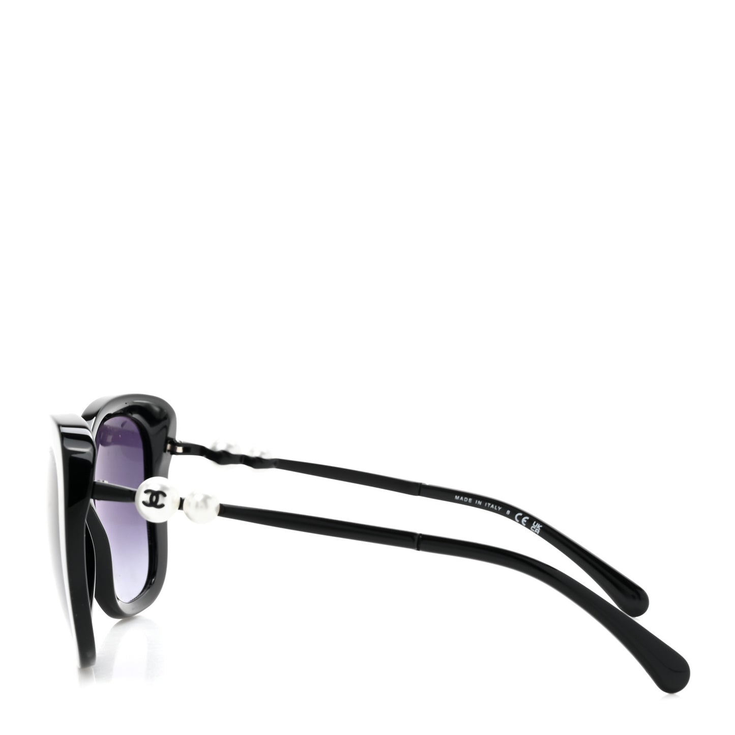 Acetate Polarized Butterfly Winter Pearl Sunglasses 5339-H Black