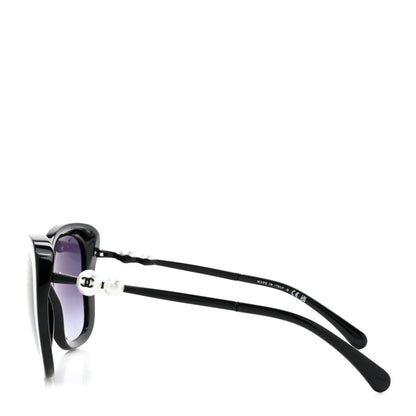 Chanel Acetate Polarized Butterfly Winter Pearl Sunglasses 5339-H Black 3 of 7
