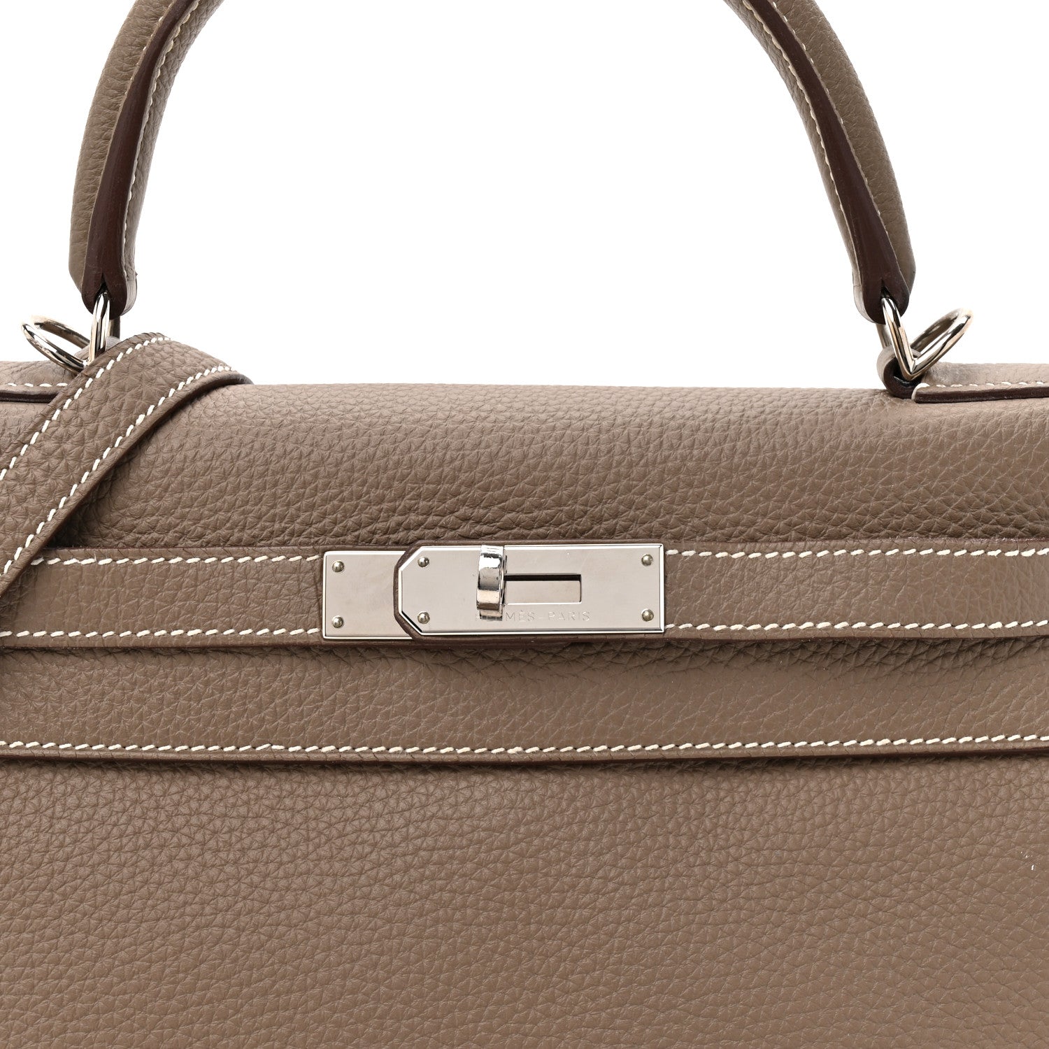 Hermes Togo Kelly Retourne 28 Etoupe 8 of 14