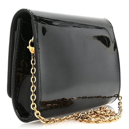 Louis Vuitton Patent Louise PM Chain Clutch Black 2 of 9