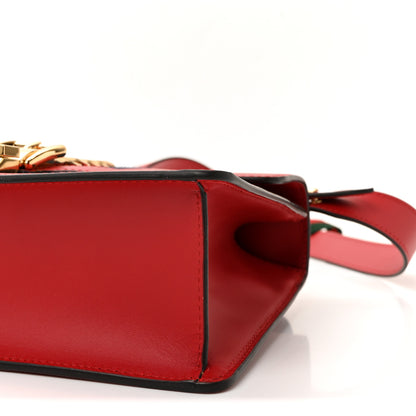 Gucci Calfskin Small Sylvie Shoulder Bag Hibiscus Red 10 of 10