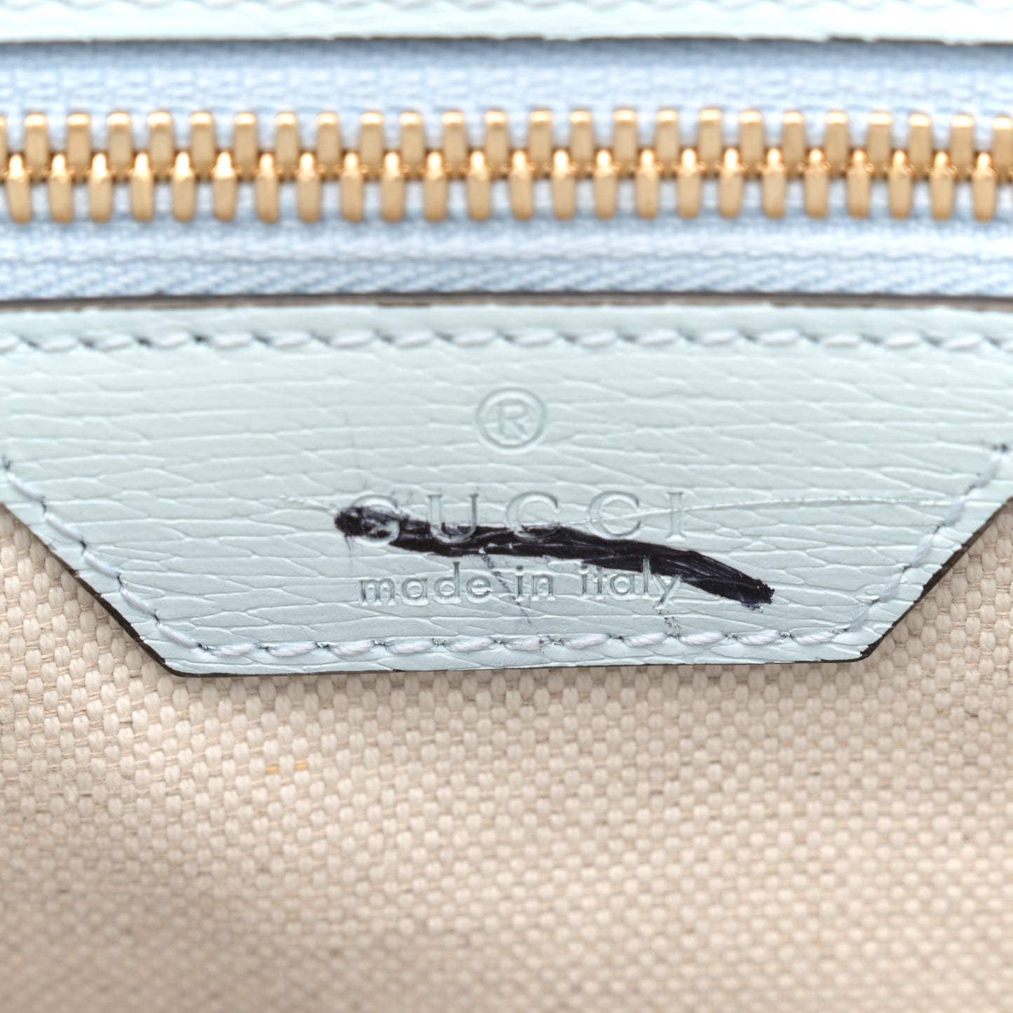 New Shangai Calfskin Tiger Savanah Textured Calfskin Medium Tote Chalky White Multicolor