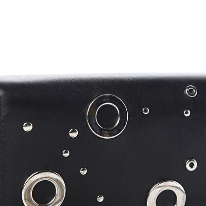 Alexander McQueen Calfskin Grommet Skull Wallet On Chain Black 9 of 12