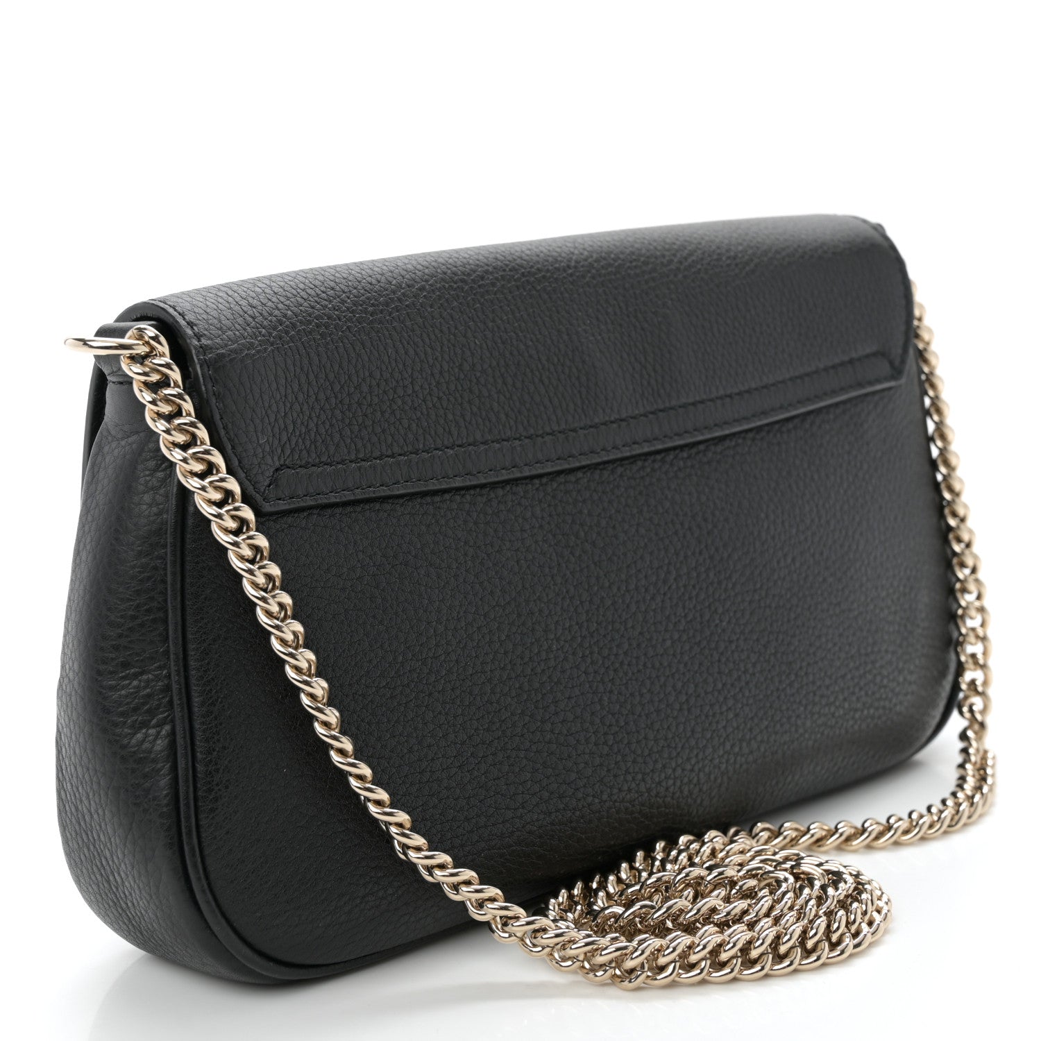 Gucci Pebbled Calfskin Medium Soho Flap Crossbody Black 3 of 10