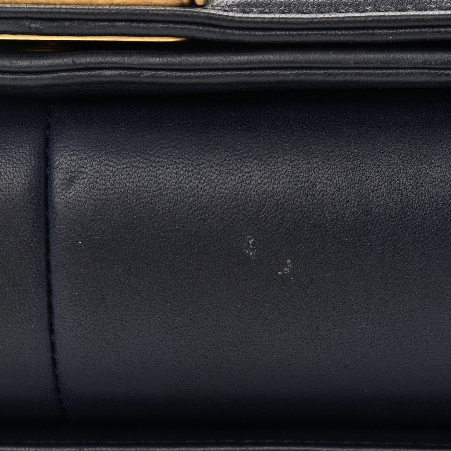 Lambskin Quilted Large Boy Flap Navy