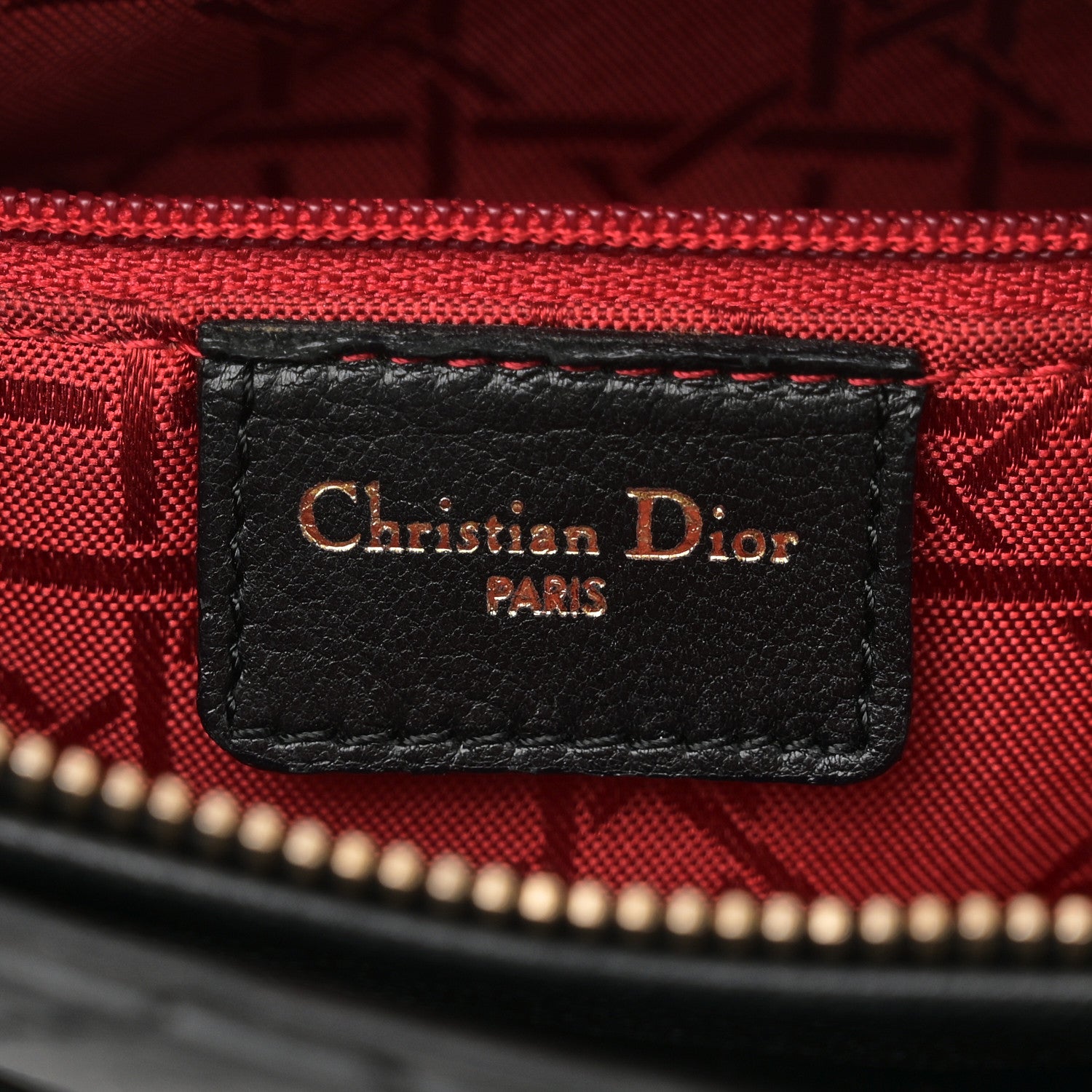 Christian Dior Lambskin Cannage Medium Lady Dior Black 6 of 10