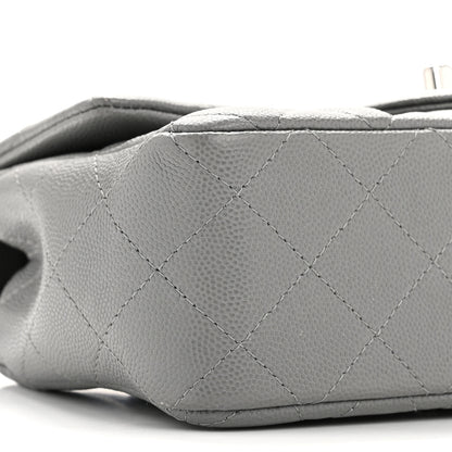 Chanel Caviar Quilted Mini Rectangular Flap Grey 9 of 12