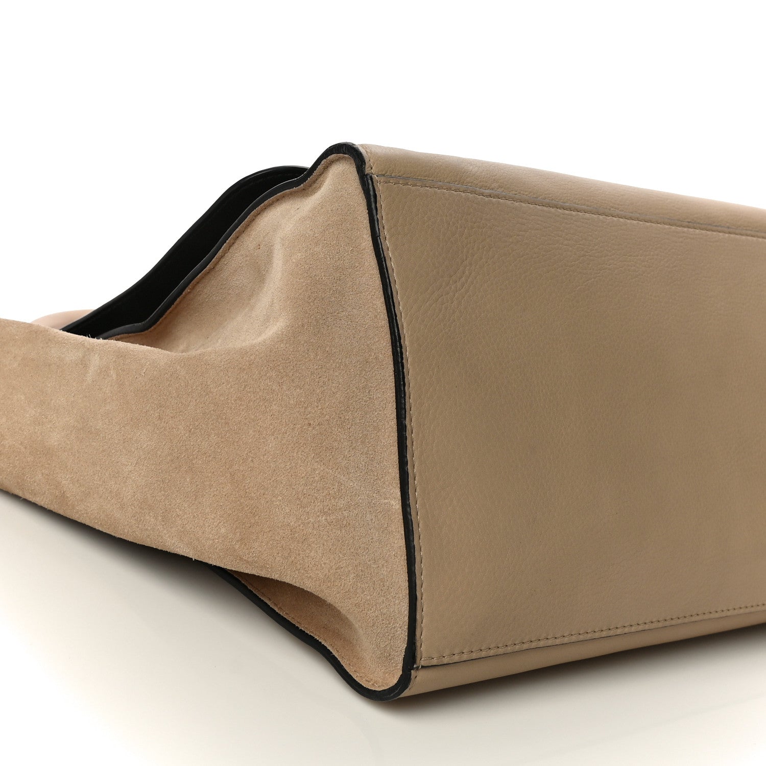 Celine Drummed Calfskin Suede Large Trapeze Sahara 13 of 26
