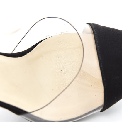 Chanel PVC Silk Crepe Cap Toe CC Pumps 39 Black 12 of 12