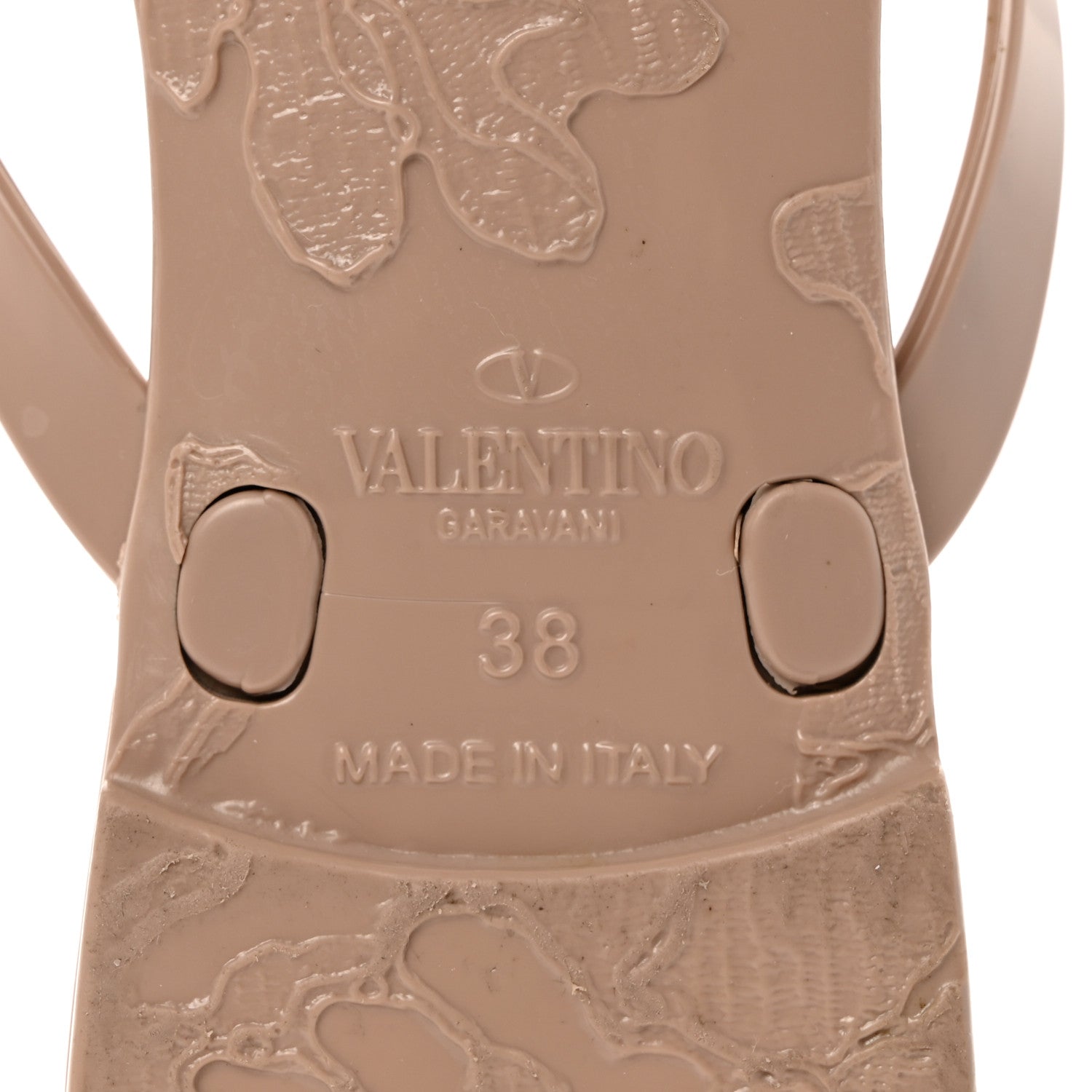 Valentino Garavani PVC Jelly Rockstud Bow Thong Sandals 38 Poudre 6 of 9